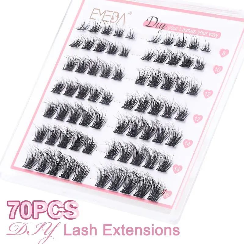 3D Volume looking thin and soft band wholesale private label natural DIY cluster lashes